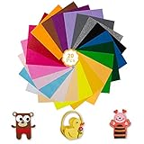 💖Contenido del Paquete: 20 telas de fieltro; tamaño: 30x30cm, espesor: 1 mm; el fieltro de 1 mm de grosor es perfecto para muchos proyectos de artesanía y para coser artesanías.
