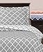 Lux Decor Collection Duvet Cover Set, 1800 Count Soft Egyptian Quality Hotel Luxury Queen Premium Bedding Duvet Cover, 3 Piece Luxury Soft, 2 Pillow Shams (Full/Queen, Grey/White)