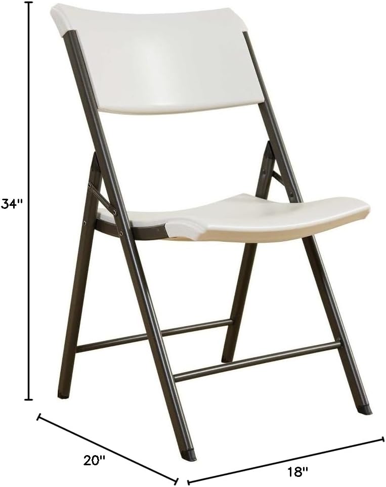 Lifetime Folding Chair, Contemporary - Pack of 4, Almond