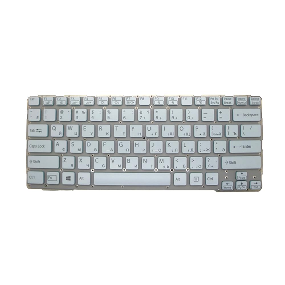 Russia RU Laptop Keyboard for Sony SVE14A 9Z N6BBF R0R 149115111RU 55012FY32U1-035-G White