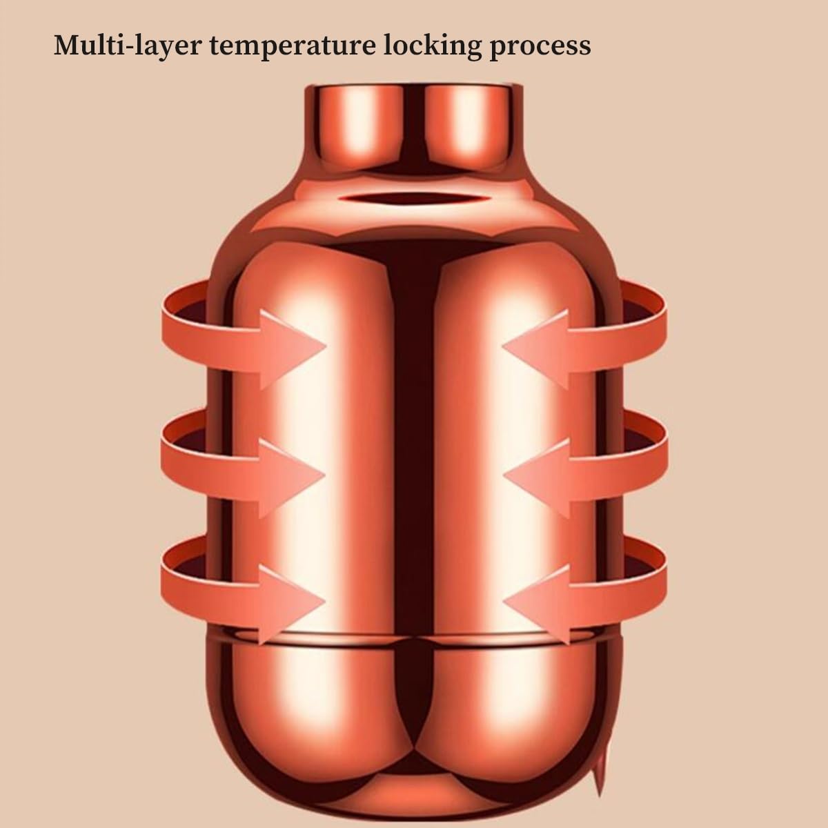 GIZNXBA Caraffa Termica 1,6 Litri, Caraffa di caffè in Acciaio Inox Isolata Termica, Caraffe di caffè A Fiaschetta Sottovuoto per Mantenere Liquidi Caldi E Freddi(/Brown)