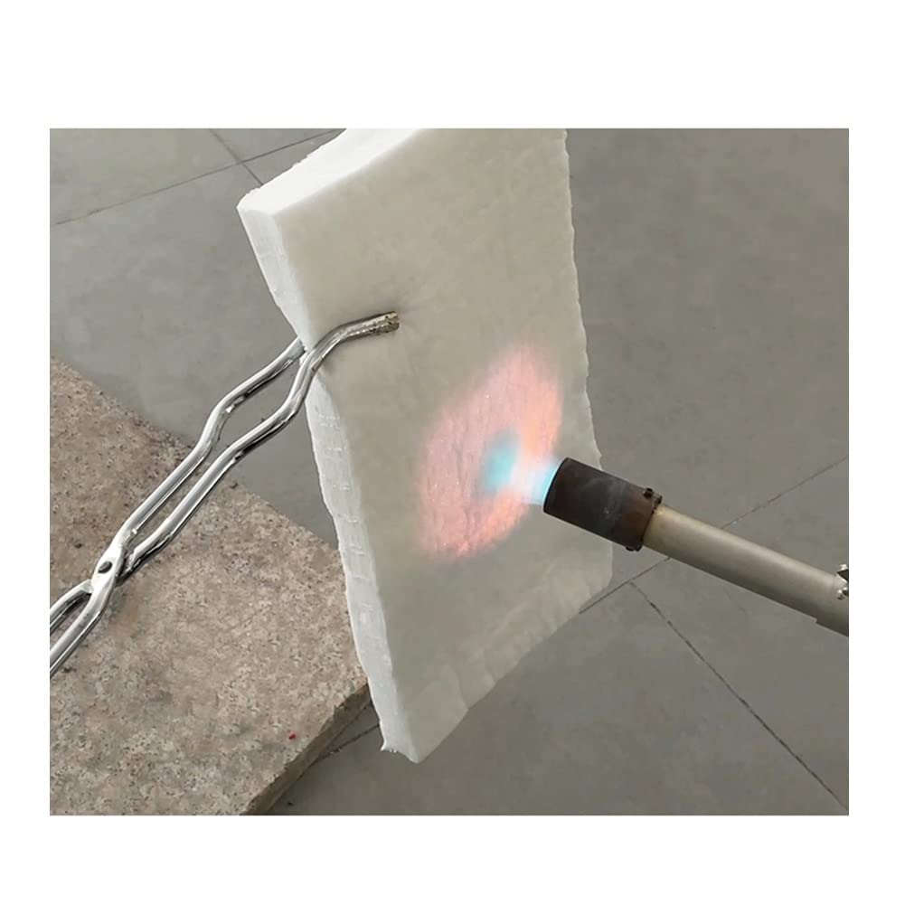 Manta Aislante De Fibra Cerámica Aislamiento Ignífugo De Alta Densidad 2400F/1315C para Fraguas, Chimeneas, Hornos, Estufas, Hornos, Lavavajillas (Color : White, Tamaño : 61x180cm)