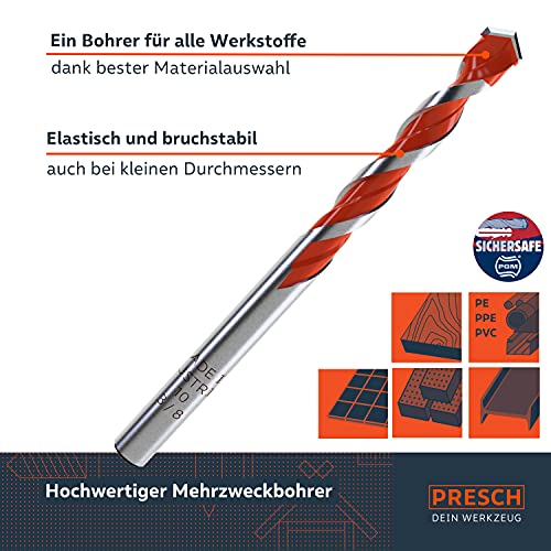 Universalbohrer PRESCH Set Profi 5-teilig aus Hartmetall