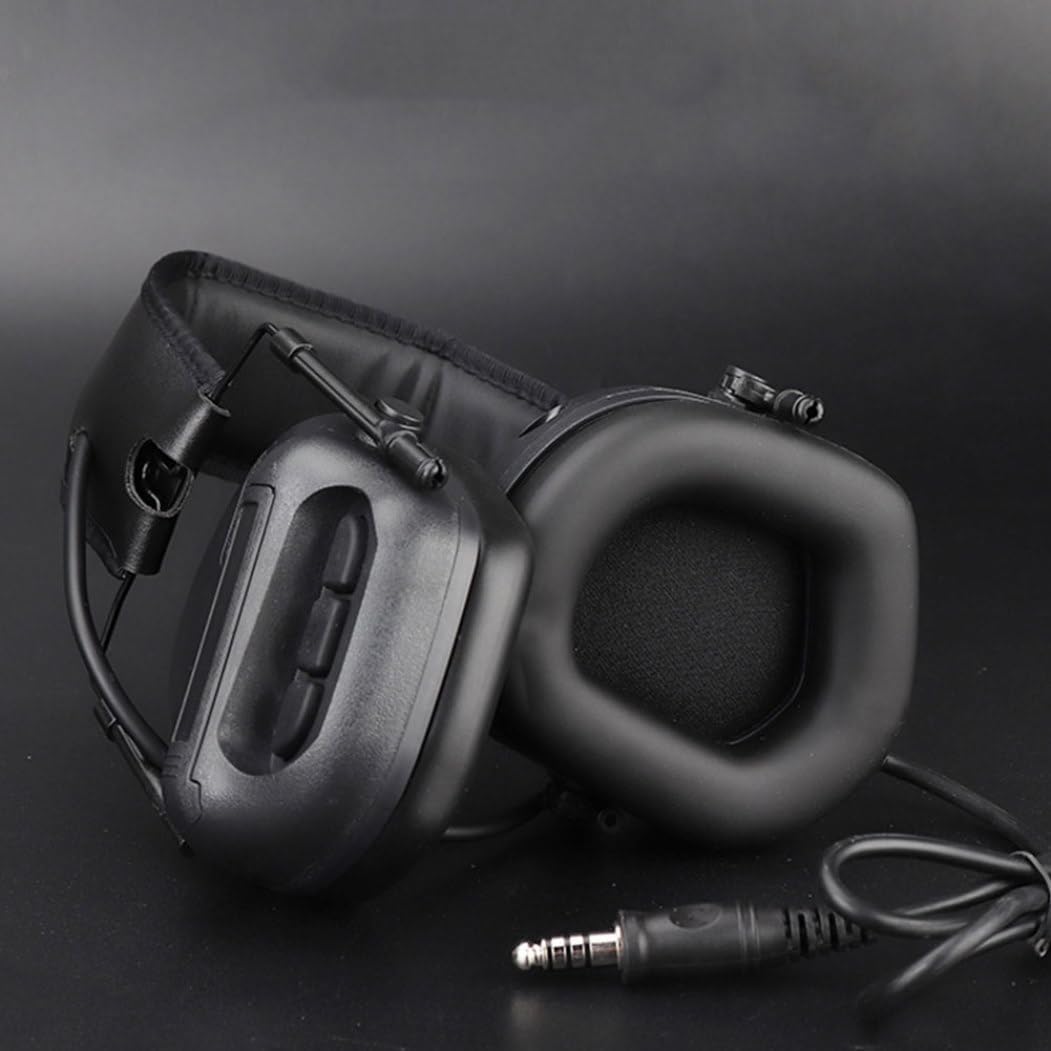 Gcroet Electronic Earmuffs Noise Reduction Ear Defenders Hearing Protection Anti Noise Headset with Microphone for Women Men Black...