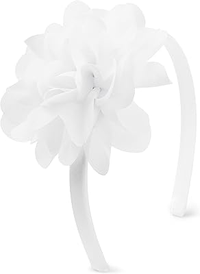 Gymboree Girls and Toddler Headbands and Hair Accessories, White Flower Hb, One Size