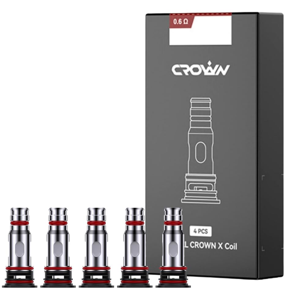 UWELL Crown X Replacement Coil [0.6 ohm] - DTL Vaping, Mesh Coils, Multiple Resistances, Compatible With High VG E-Liquid, Designed For Uwell Crown X pod kit ONLY, No Nicotine