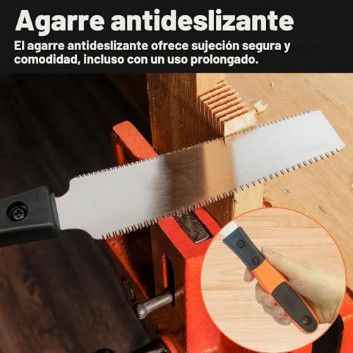 Miniatura 6 de Sierra Japonesa,Mini Serrucho Para Madera Con Hoja De Acero Al Carbono, Antideslizante, Corte Preciso Y Limpio, Ideal Para Carpintería, Bricolaje, Jardín Y Trabajos Detallados Surfou