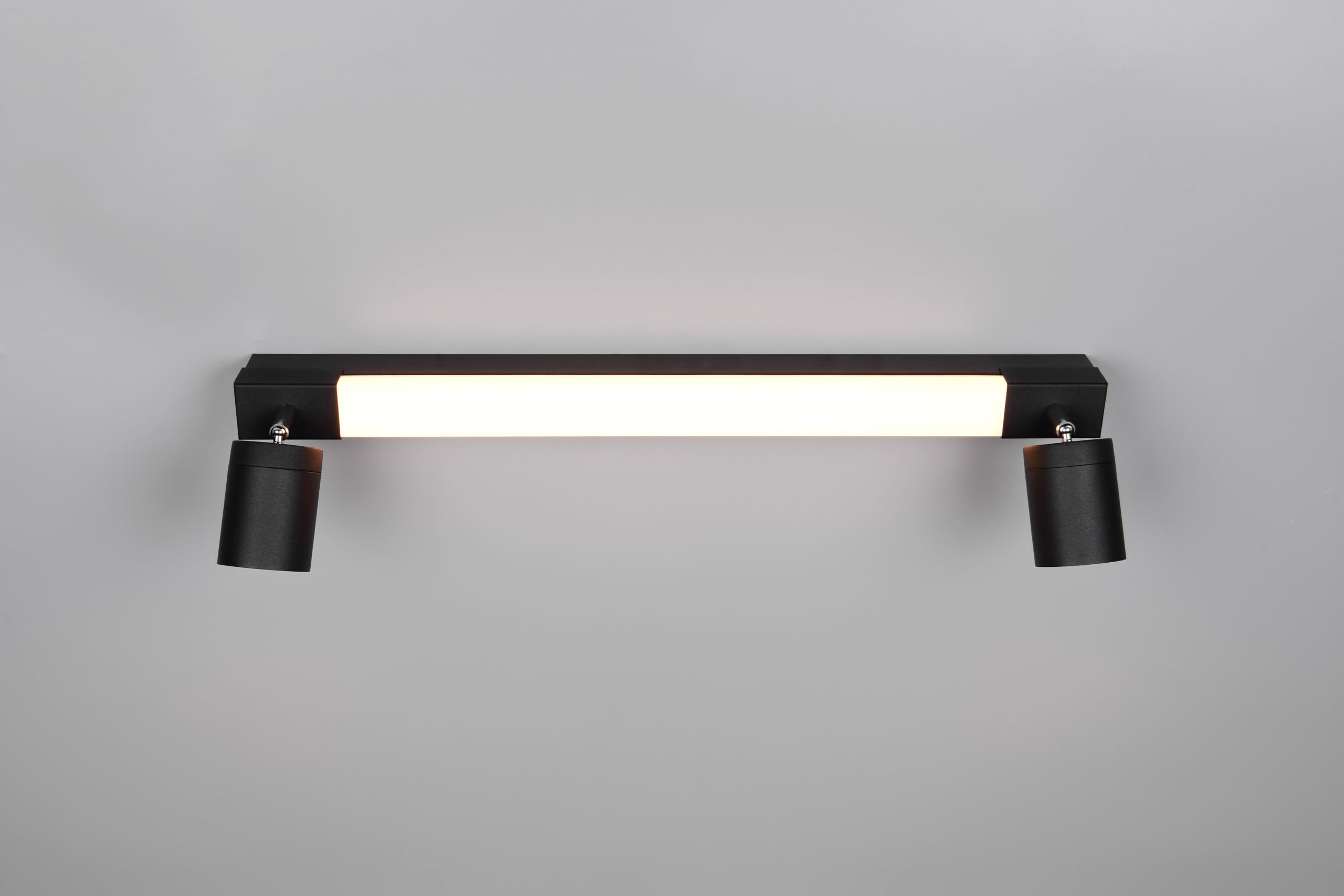 Trio Leuchten LED Badezimmer Wandleuchte Enrico 281470332, Metall Schwarz matt, 6.5 Watt LED, exkl. 2x GU10, Lichtfarbe einstellbar