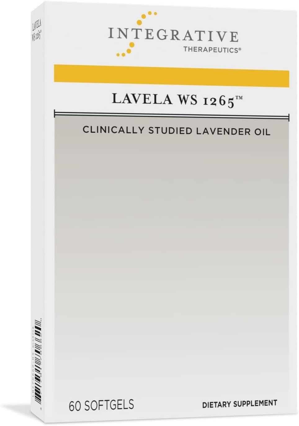 Integrative Therapeutics Lavela WS 1265 – Lavender Essential Oil Supplement for Sleep & Stress Support* – Dairy-Free – 60 Softgels (60 Servings)