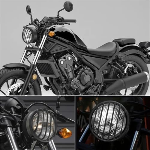 Cache calandre phare moto noir, grille de protection robuste pour lampe frontale CMX - 3
