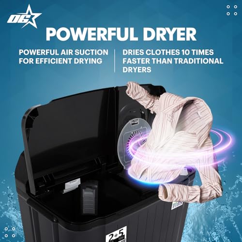Image of OG Star Smart Choice 7.5 Kg Semi-Automatic Top Load Washing Machine | 1400 RPM Powerful Motor | 3D Rollers | Dual Waterfall | Built-in Detergent Box | Heavy Duty Performance