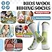 Anlisim Kids Merino Wool Hiking Socks Boys Girls Toddlers Thermal Winter Warm Boot Thick Cushion Gift Socks 6 Pairs(Green/Blue/Pink,8-12Y)
