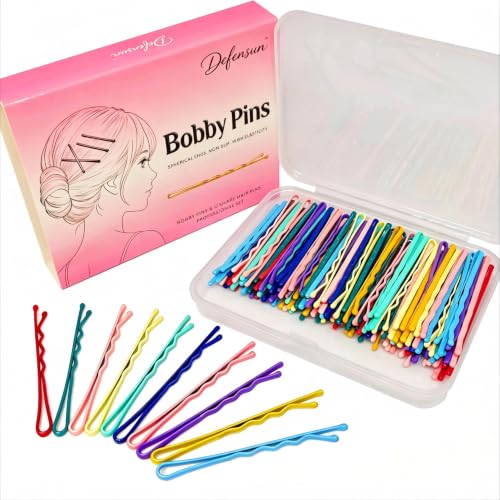 Multi-Color Bobby Pins, 2.2" Colorful cute Hair Clip Pins for
