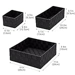 Posprica Woven Storage Baskets for Organizing, Small Black Baskets Cube Bin Container Tote Organizer Divider for Drawer, Closet, Shelf, Dresser, Set of 4 - Image 3