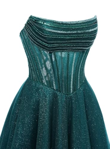 Noras Cute Sparkly Tulle Homecoming Dress 2025 for Teens Tube Bead Princess Cocktail Party Gown NO3334