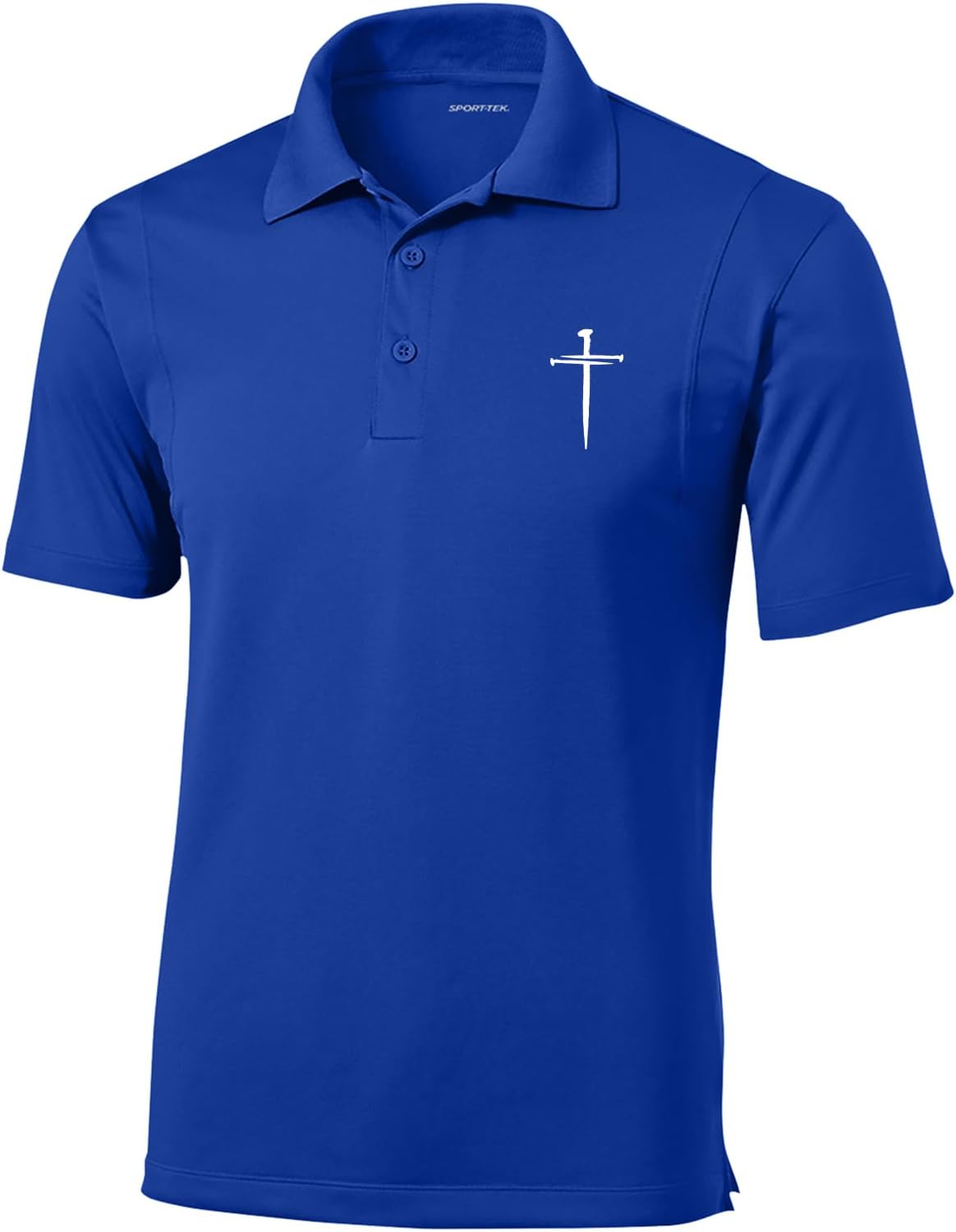 Trenz Shirt Company Mens Christian Polo Embroidered Nail Cross Golf Polo