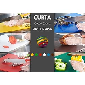 CURTA 4-Pack Cutting Boards for Kitchen, 24" x 18" x 0.5" 4-Piece (White, Red, Green, Blue) Color Coded Plastic Chopping Board with Anti Slip Surface Dishwasher Safe CURTA 4 Pack Cutting Boards for Kitchen 24 x 18 x 05 4 Piece White Red Green Blue Color Coded Plastic Chopping Board with Anti Slip Surface Dishwasher Safe