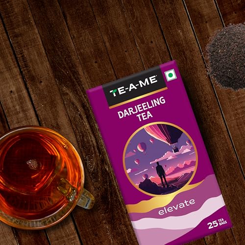 Image of TE-A-ME Darjeeling Tea - 25 Bags | Black Tea Bags (Pack of 2)