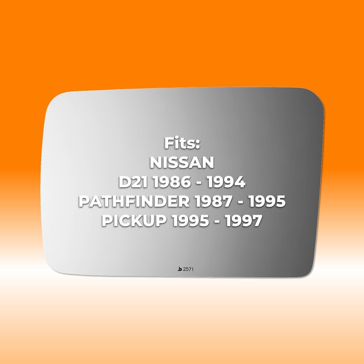 Burco 2571 Flat Driver Side View Power Mirror Glass, Fits Nissan D21 1986-1994, Pathfinder 1987-1995, Nissan Pickup 1995-1997, Snap Fit Replacement, Smooth Edges for Safety