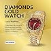 Halukakah Diamonds Watch Iced Out for Boy Teens - 18K Real Gold Plated - 36mm Red Dial - 8