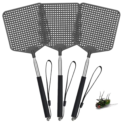 Yolonce 3er Quadratische Fliegenklatsche Ausziehbar BJCYPFX-XDKXDK