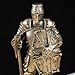 H&W 7.1''H Warrior Figurine, Guard Ornament, Soldier Statue, Medieval Armored Knight Decoration, for Office Desk & Study Room, A Gift for Husband/Father/A Real Man, Golden(WS24103-J)