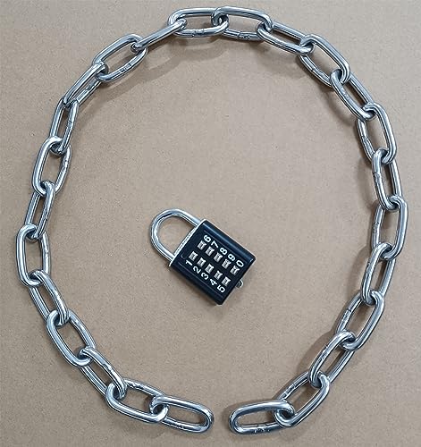 Zeng Bike Chain Lock,With Combination Lock And Tempered Chain For Motorcycles, Bike, Generator, Gates,Outdoor Furniture(6X500Mm) #TOP6