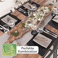 Sidorenko Edles Platzset aus Filz mit Untersetzer - 12er Set anthrazit - Tischset Abwischbar 44x32cm - Filzuntersetzer - abwaschbare Tischuntersetzer Platzdeckchen - grau Filzmatte – Ansicht 6