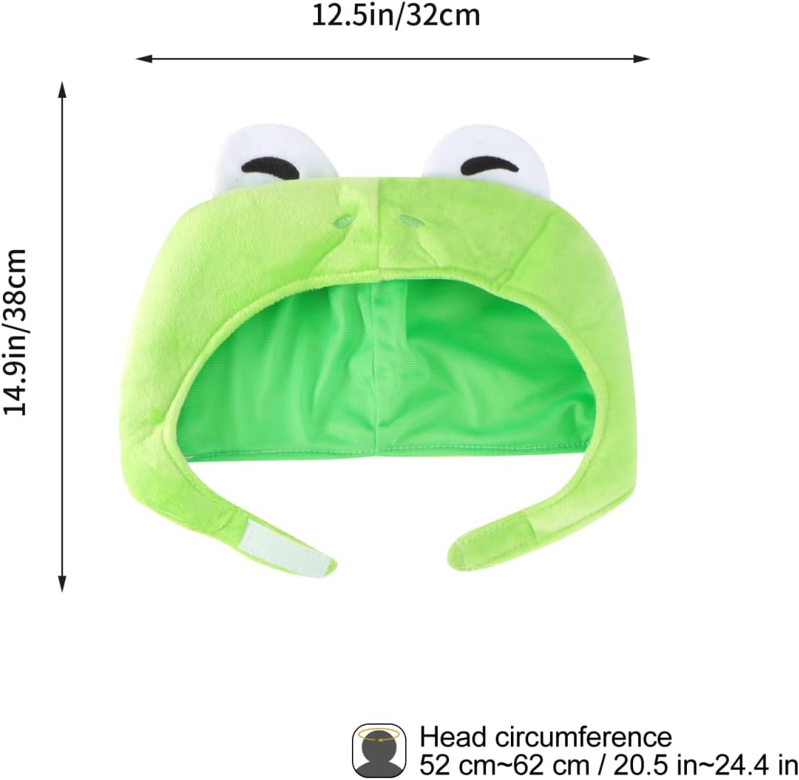 PRETYZOOM Frog Hat with Moving Ears Plush Green Cosplay Hat Party Headwear Novelty Frog Cap for Fun Dress up - Image 5
