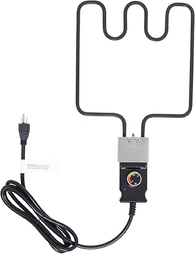 Elemento calefactor eléctrico para ahumador de 1500 W, compatible con ahumadores y parrillas de fabricación maestra con controlador de cable de