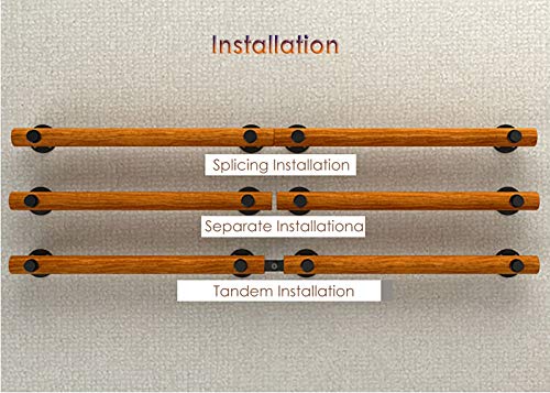 Main courante en fer noir pour escalier intérieur et extérieur de 220cm - 5