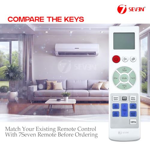 Image of 7SEVEN Compatible for Samsung Ac Remote Original ARH-2214 Model 104 of Split and Window Air Conditioner Suitable for 1 1.5 2 Ton Samsung ac - Match Exactly with Existing Model Remote Control