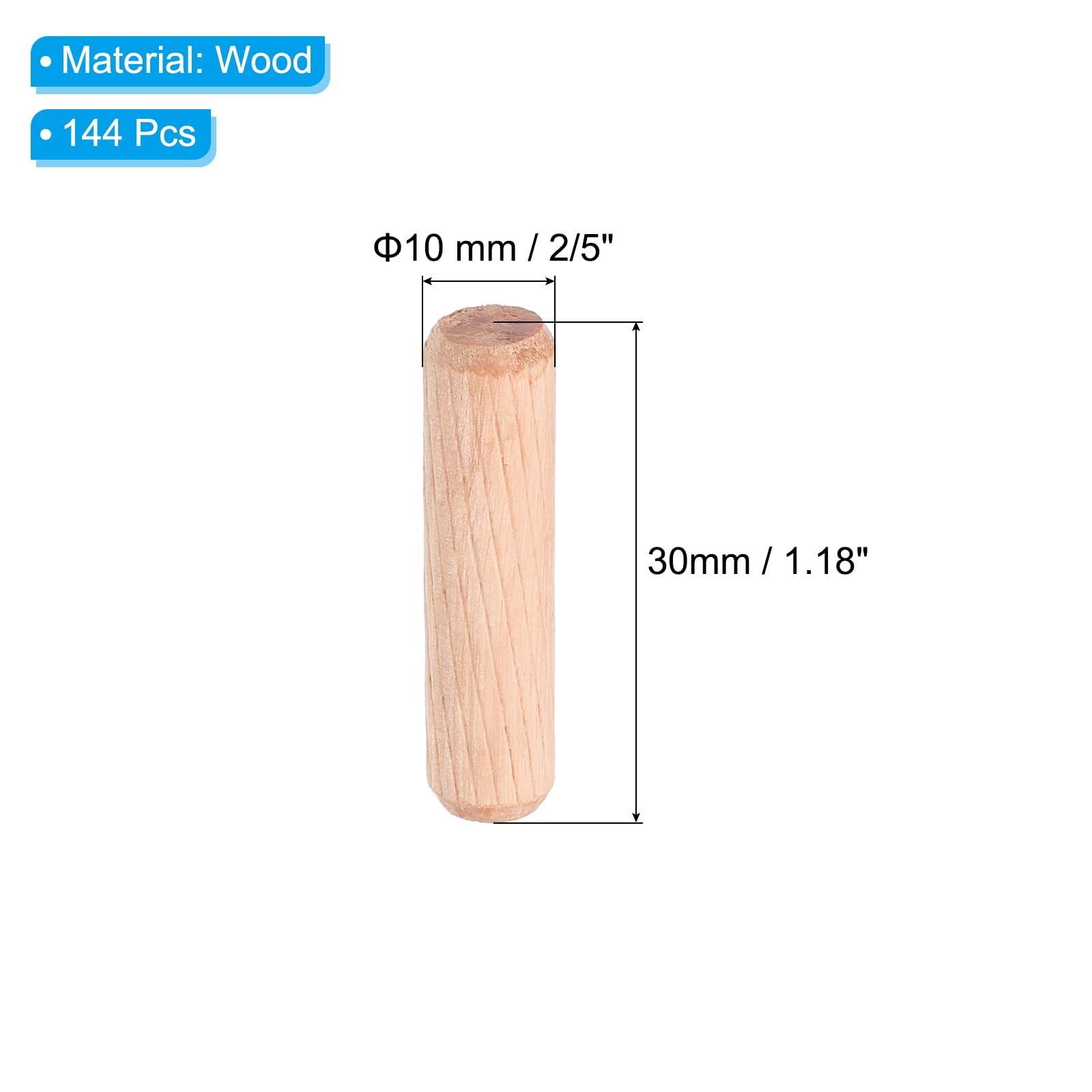 PATIKIL 2/5 Wooden Dowel Pins - Image 2