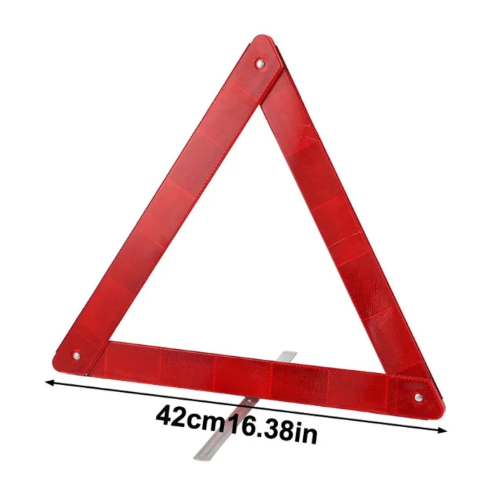 Triángulo Reflectante de Advertencia Emergencia, Soporte Metal, señal Parada plegada, triángulo, Juego 2 uds. Plegable para Advertencia
