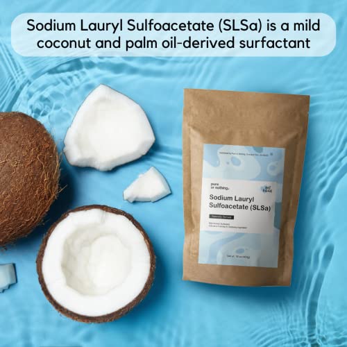 Slsa Powder | 100% Pure Sodium Lauryl Sulfoacetate | Product Of Usa | Great For Making Bath Bombs, Bubble Bath, Bath Truffles | 16 Oz | By Pure Or Nothing #TOP1