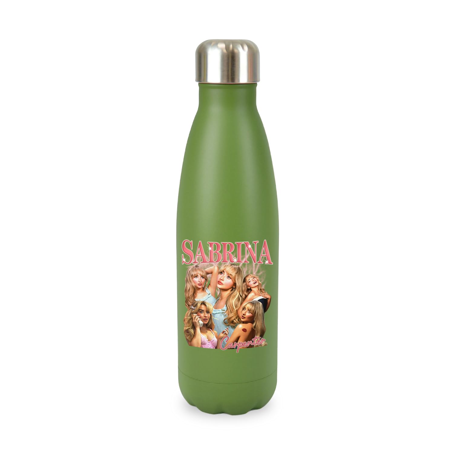 New Spirit Original Vintage 90's style Sabrina Carpenter screw top lid stainless steel water bottle drinks cup water bottle refill cute fun explore travel