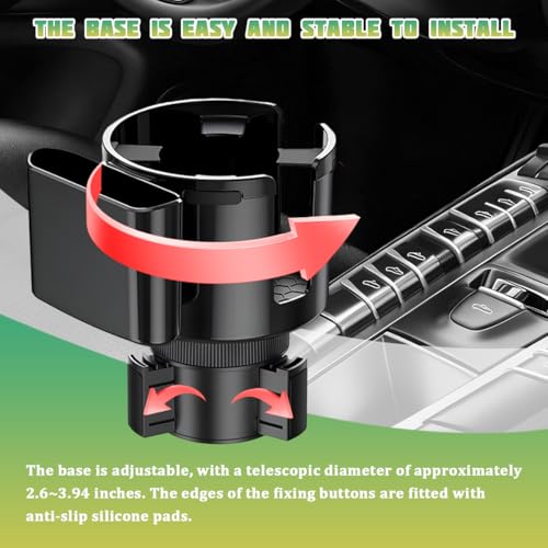 Expansor para portavasos de carro 2 en 1 ajustable miniatura 3