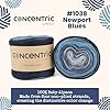 HiKoo Concentric Yarn Cake, 100% Baby Alpaca Wool Gradient Yarn for Knitting, Crocheting, and Crafts, 437 Yards, (#1038 - Newport Blues) #1
