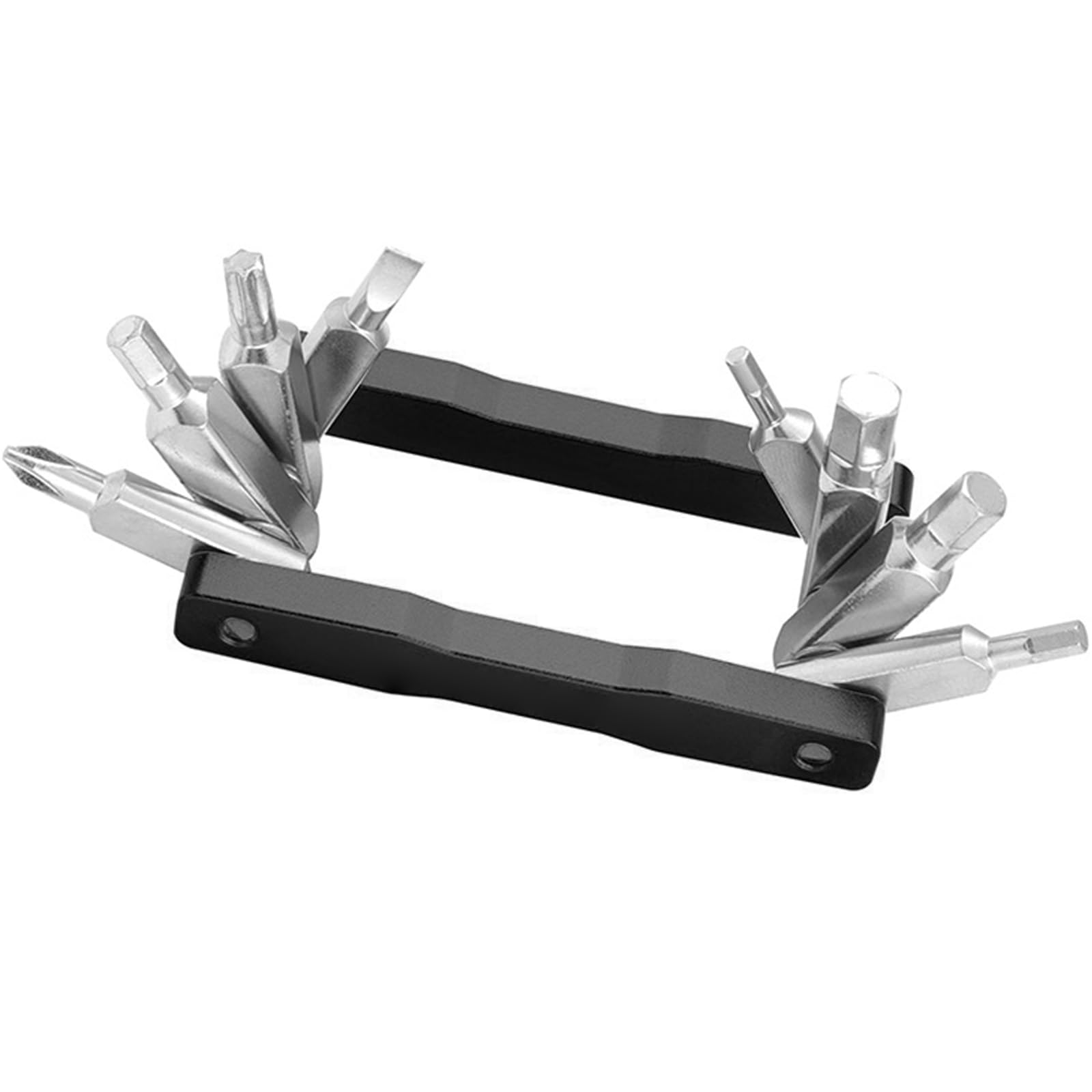 Tsophreniq Portable 8 Function Bicycles Multifunction Tool Folding Hexagonal Spokes Wrench Space Saving Mountain Bike Screwdriver Bicycles Multifunction