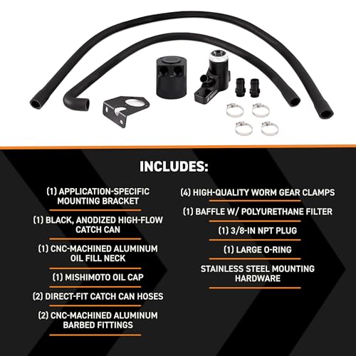 Mishimoto MMBCC-F2D-08BE Baffled Oil Catch Can Kit, Compatible with Ford Powerstroke 6.4L, 2008-2010 by Mishimoto - Image 3