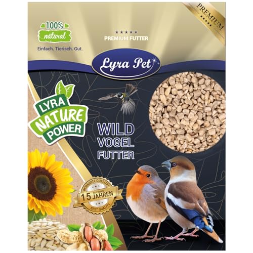 Lyra Pet | 25 kg Sonnenblumenkerne Geschält Bruch | Wildvogelfutter Ganzjährig | Optimal für Jungtiere | Vogelfutter für Wildvögel | Wertvolles Streufutter | Energiespender für Sommer + Winter