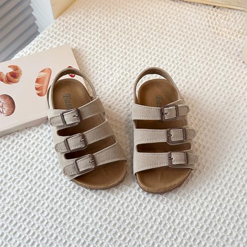 Toddler Boys Girls Sandals Kids Summer Beach Casual Open Toe Straps Flat Shoes Cork Footbed Slide Sandal Shoes3