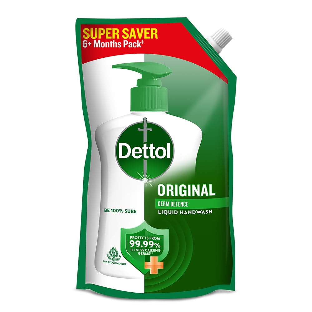 Dettol Liquid Handwash Refill - Original Hand Wash- 650ml | Germ Defence Formula | 10x Better Germ Protection