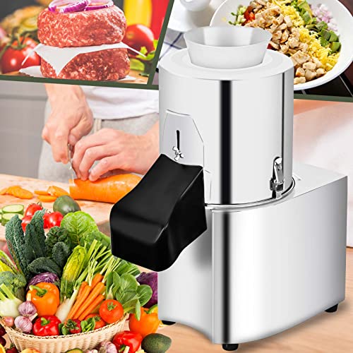 Diyarea Electric Vegetable Fruit Chopper,550W 110V Commercial Veggies Slicer Grinder Processor Machine With Outlet Baffle For Commercial And Domestic Use #TOP6