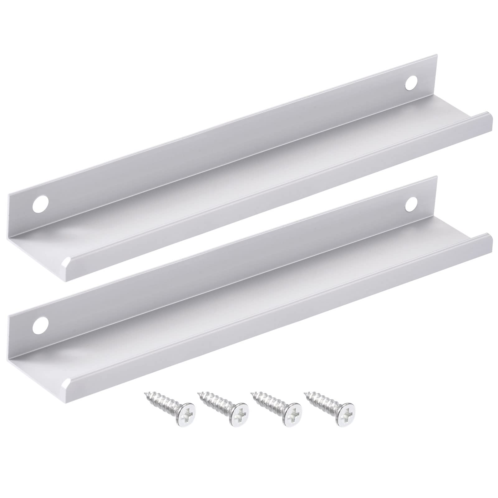 METALLIXITY Finger Edge Pull (250mm/9.84") 2Pcs, Aluminum Alloy Drawers Edge Pulls Back Mount Handle