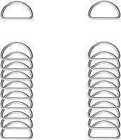 Vista 32 de 20 piezas de anillos en D de 1" (25mm) soldados de metal fuerte bronce semi-circular para collares de mascotas, hardware, bolsas, anillo de hebilla