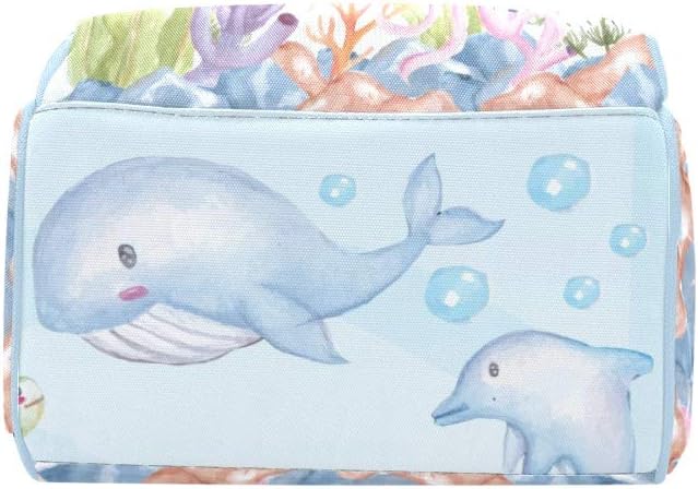Cute Sea Ocean Animal Personalized Diaper Bag Backpack Tote with Name Custom Travel Nappy Mommy Bag Backpack for Baby Girl Boy Gift 10 83inch 6 69inch 15inch
