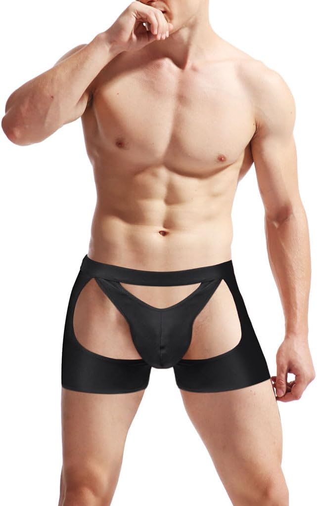 SNOMYRS Mens Sissy Lingerie Panties With Garter Gay Underwear Bulge Pouch Mid-Waist Sexy Lingerie G-String Thongs