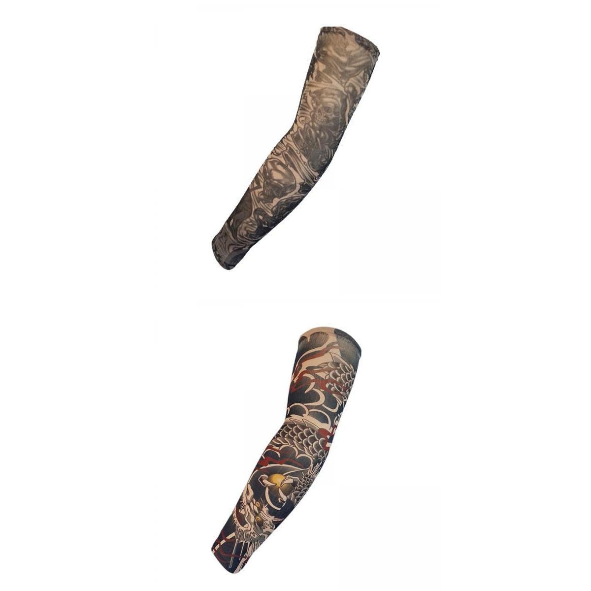 NIVAA 2Pcs Tattoo Arm Sleeves Seamless Arm Cover Sun Protection Sleeve for Unisex-image-19