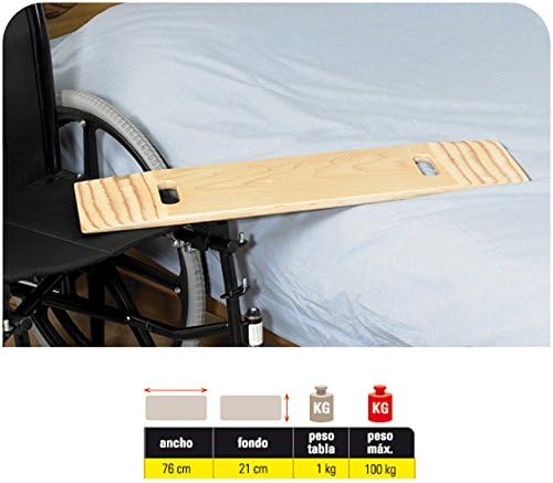Homecraft Transfer Board with Handholes, Seat Transfer Aid for Elderly, Disabled and Handicapped Wheelchair users, High-Gloss Durable Plywood